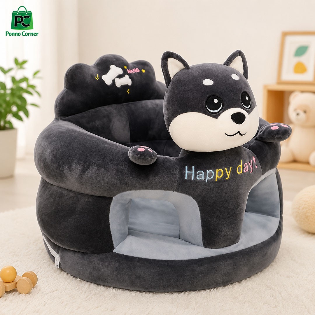 Anti-fall Kids Sofa Indoor Baby Chair With Tray Cartoon Infrant Baby Practice Sitting Postures Seats