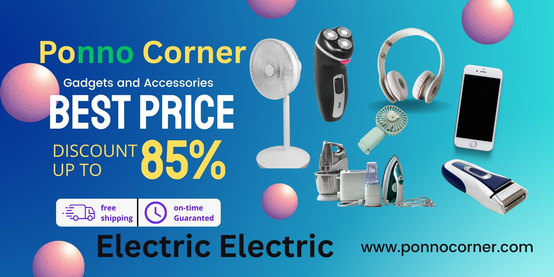 blue gradient electronic sales promotion banner